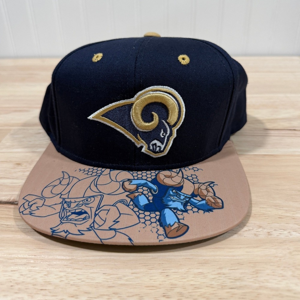 NFL Team Apparel Rams Snapback Hat Football Youth OSFM Blue Gold